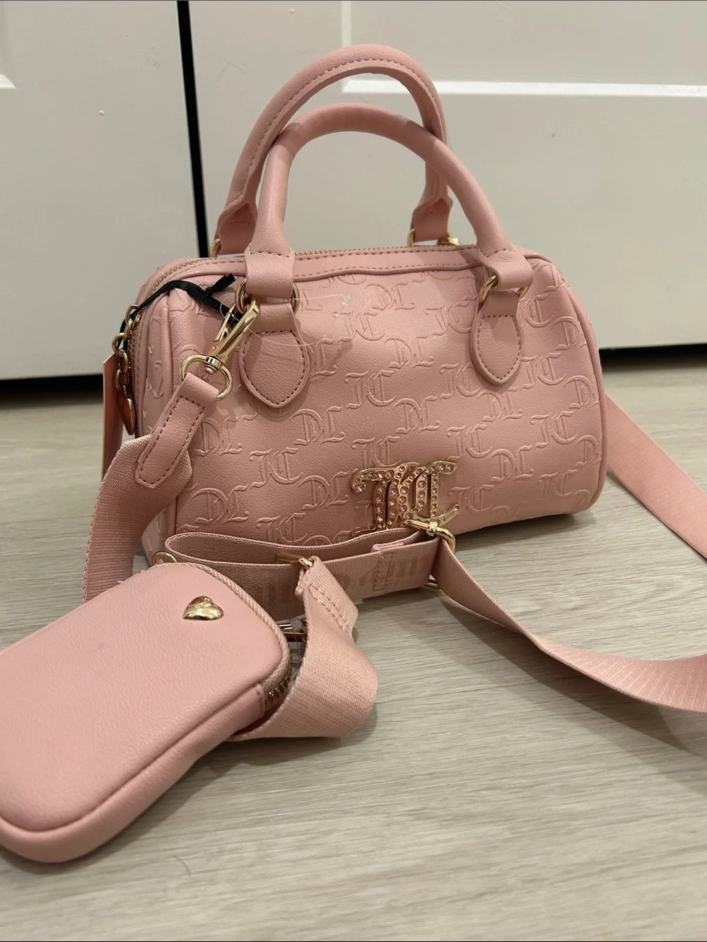 Juicy Couture (NWT) All About That Bling Satchel Bag in Pink Diamond - Picture 10 of 15